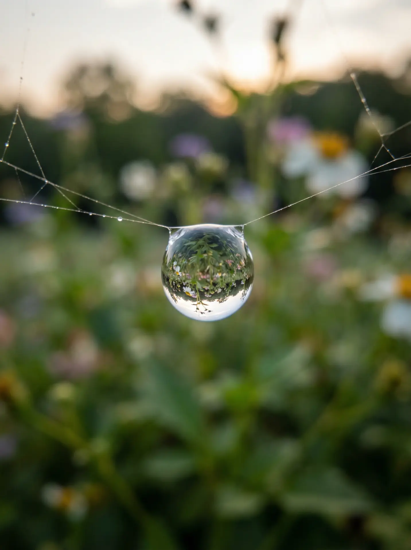 爆料网 精选 - 蛛网露珠微距摄影